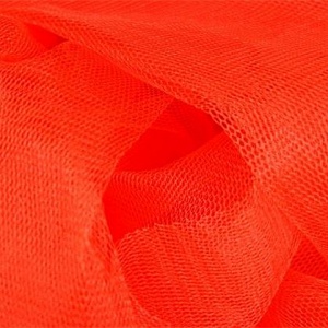 Tule hard 100% nylon (50m x 140cm), Oranje